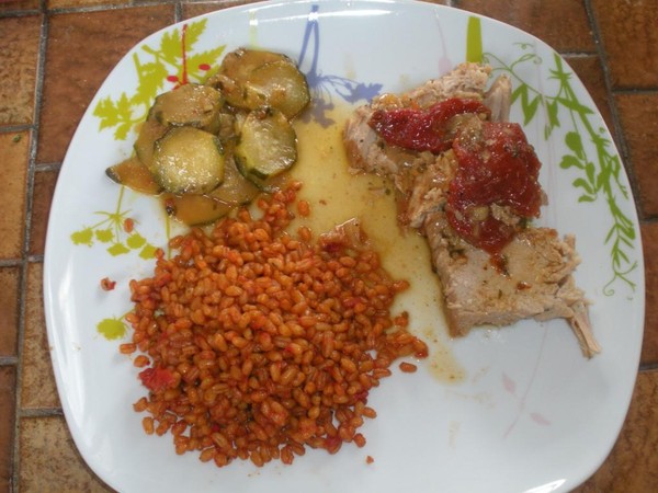 Le veau de fée Azilyss(veau courgettes & tomates sechées)